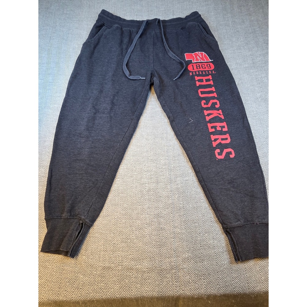 Sideline Apparel Nebraska Huskers Joggers Mens XL Charcoal Gray Sweatpants NCAA